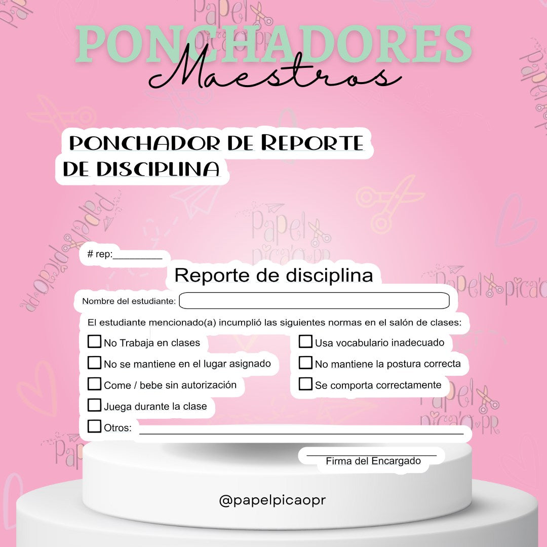 Ponchador Reporte de disciplina