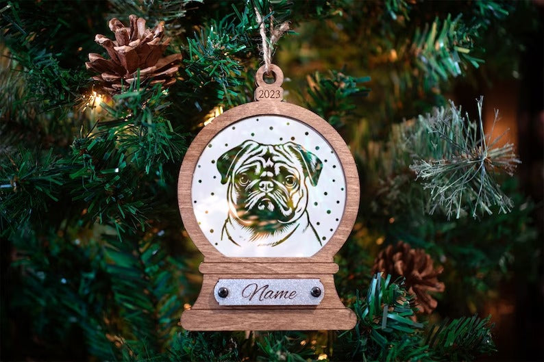 Adorno globo para el árbol