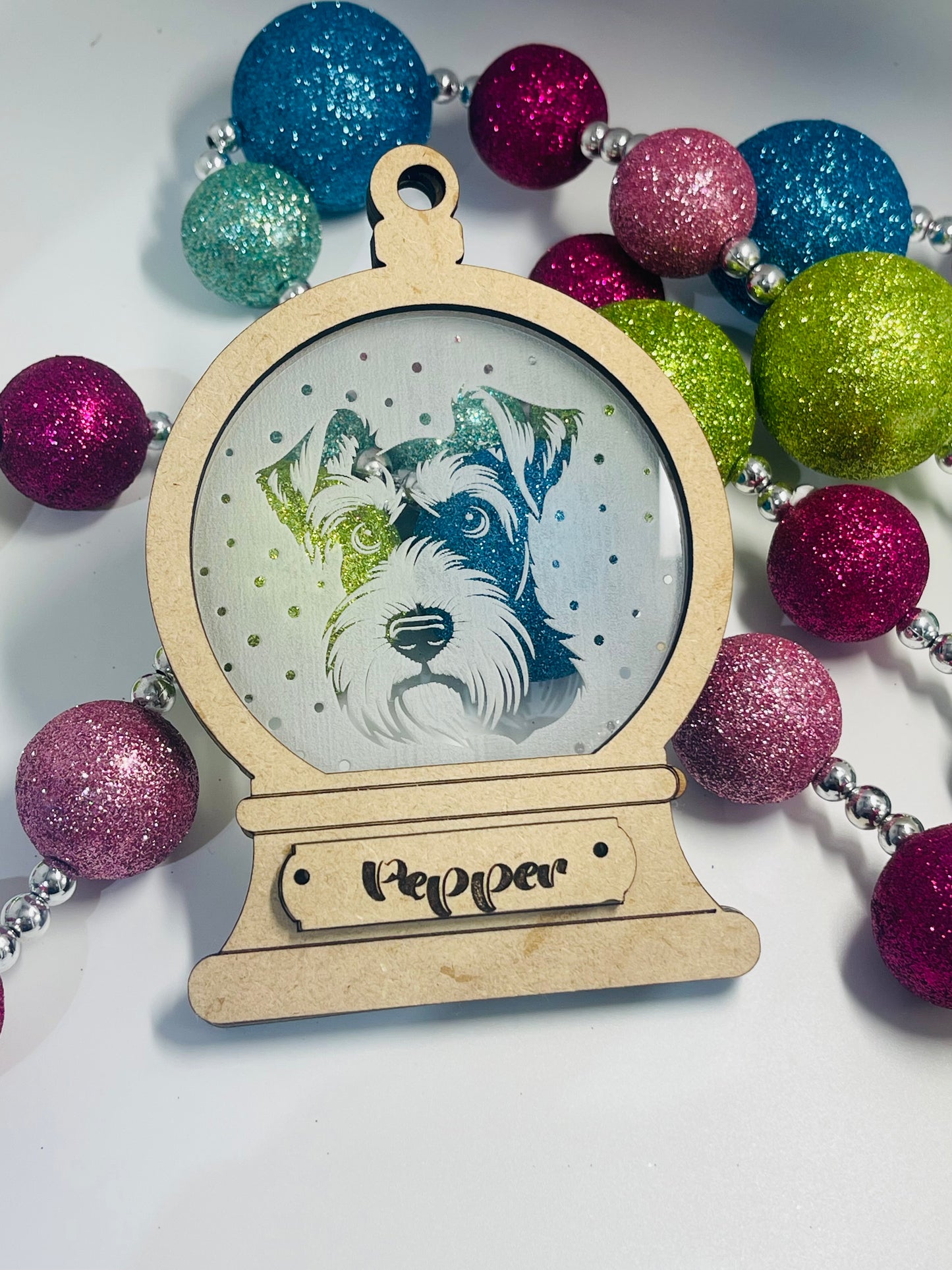 Adorno globo para el árbol