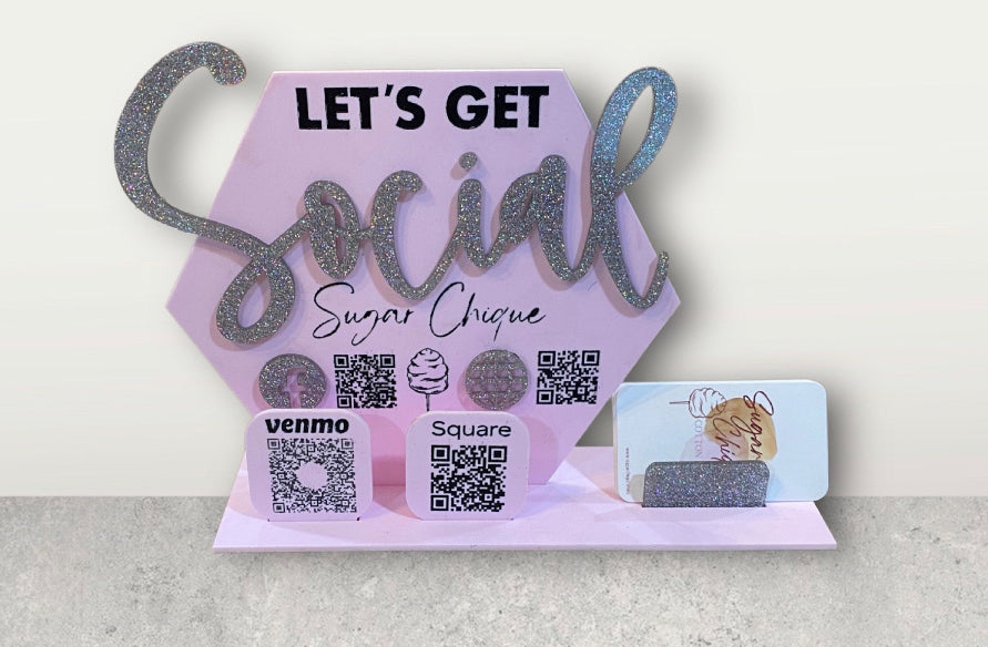 Cupcake social media share sign